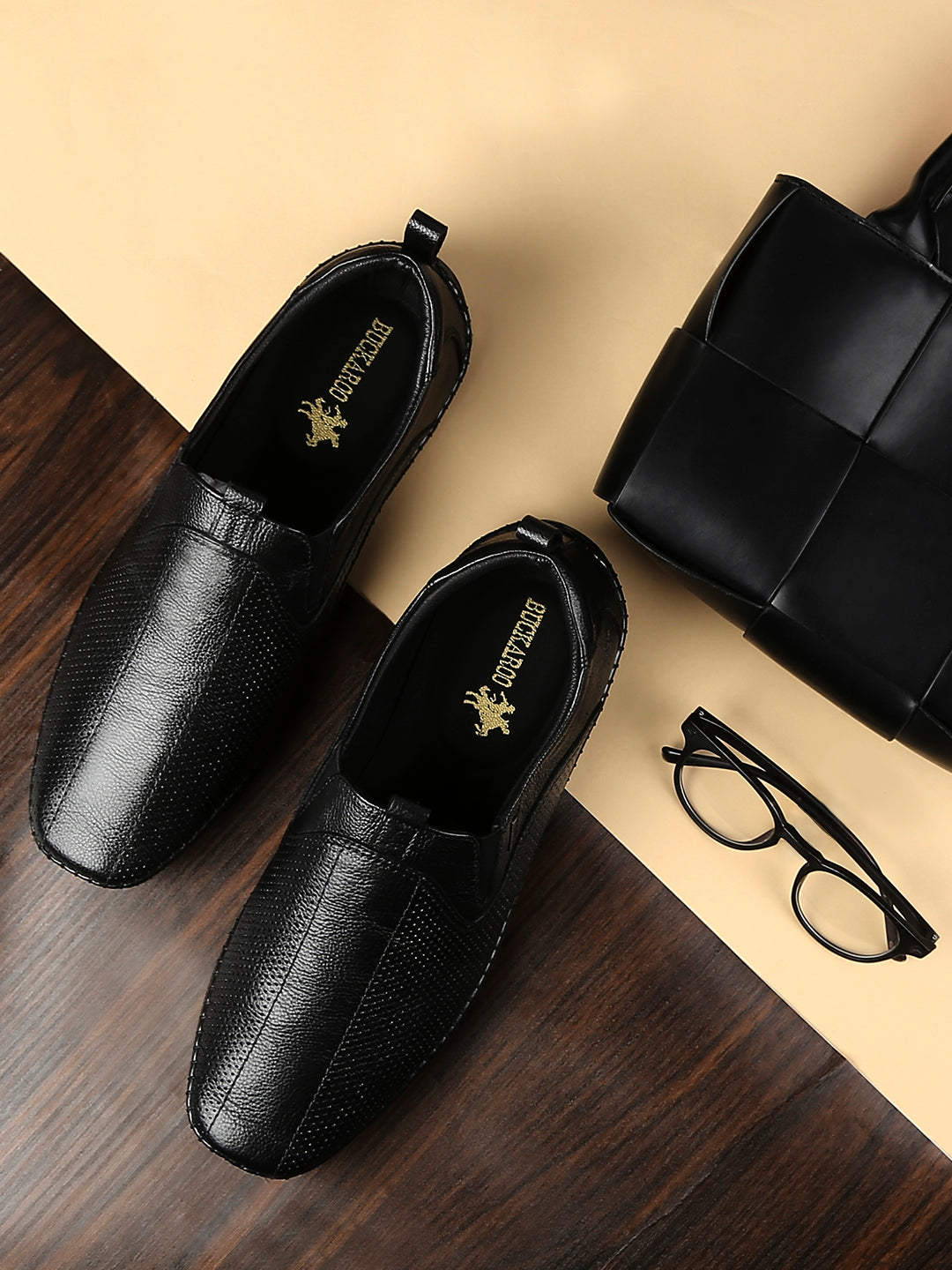 BUCKAROO Genuine Leather Casual Slip-On Shoes for Men: ALBERT 45 11