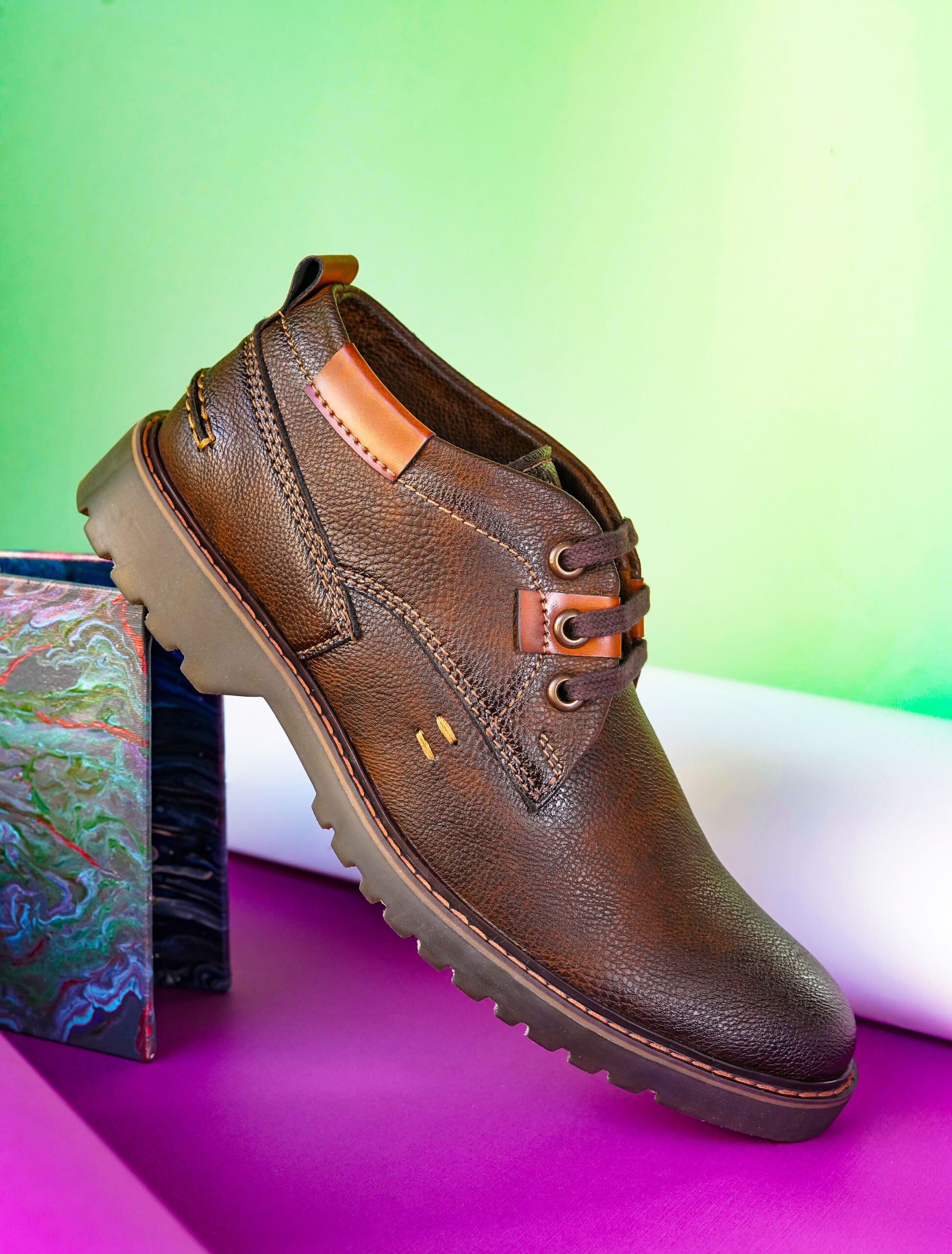 Jaripeo Vegan Leather Casual Shoes for Men: DELMAR Tan 45 11