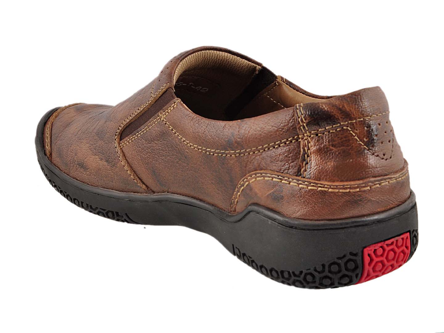BUCKAROO Genuine Leather Casual Slip-On Shoes for Men: BRENT Tan