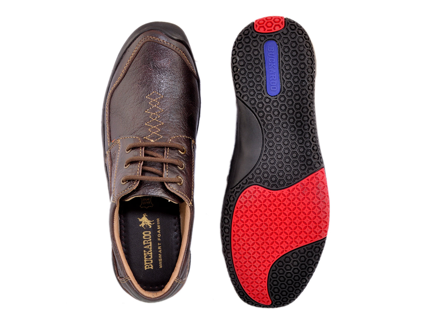 BUCKAROO Genuine Leather Casual Shoes for Men: REED Brown