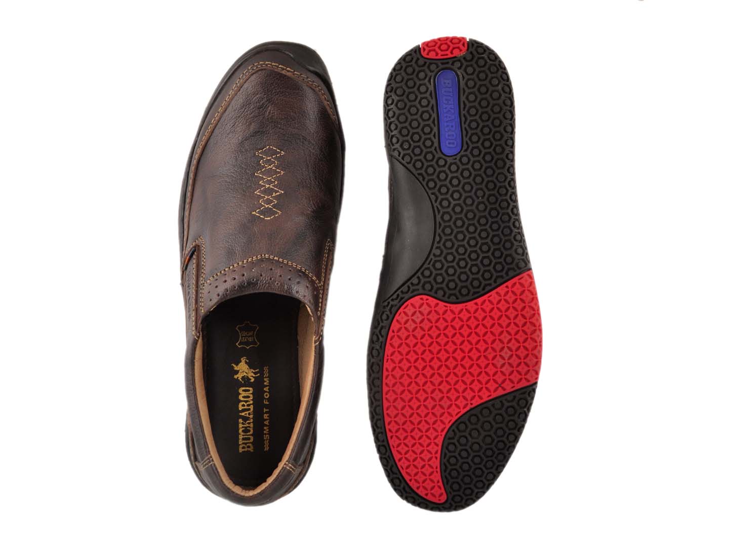 BUCKAROO Genuine Leather Casual Slip-On Shoes for Men: BRENT
