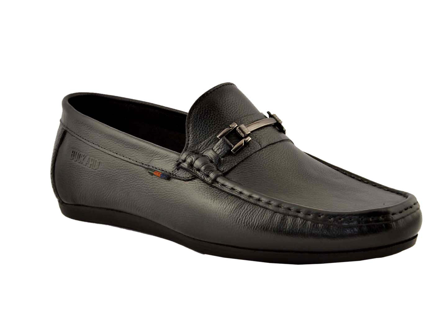 BUCKAROO Genuine Leather Casual Loafer for Men: IVAN Black