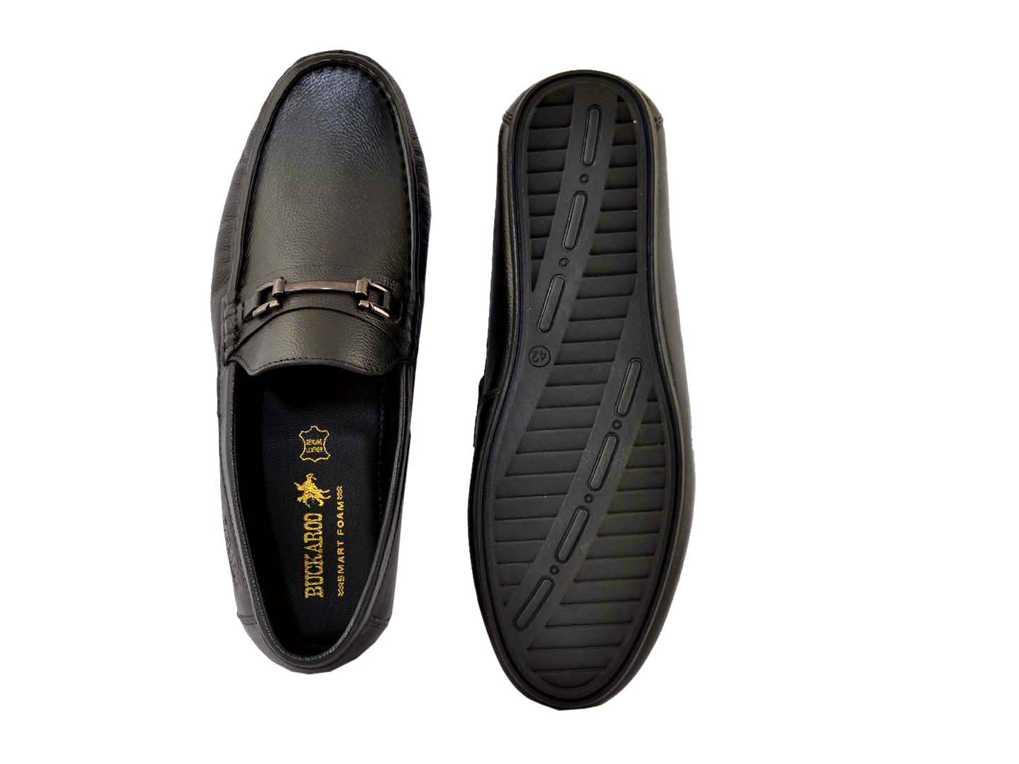 BUCKAROO Genuine Leather Casual Loafer for Men: IVAN Black