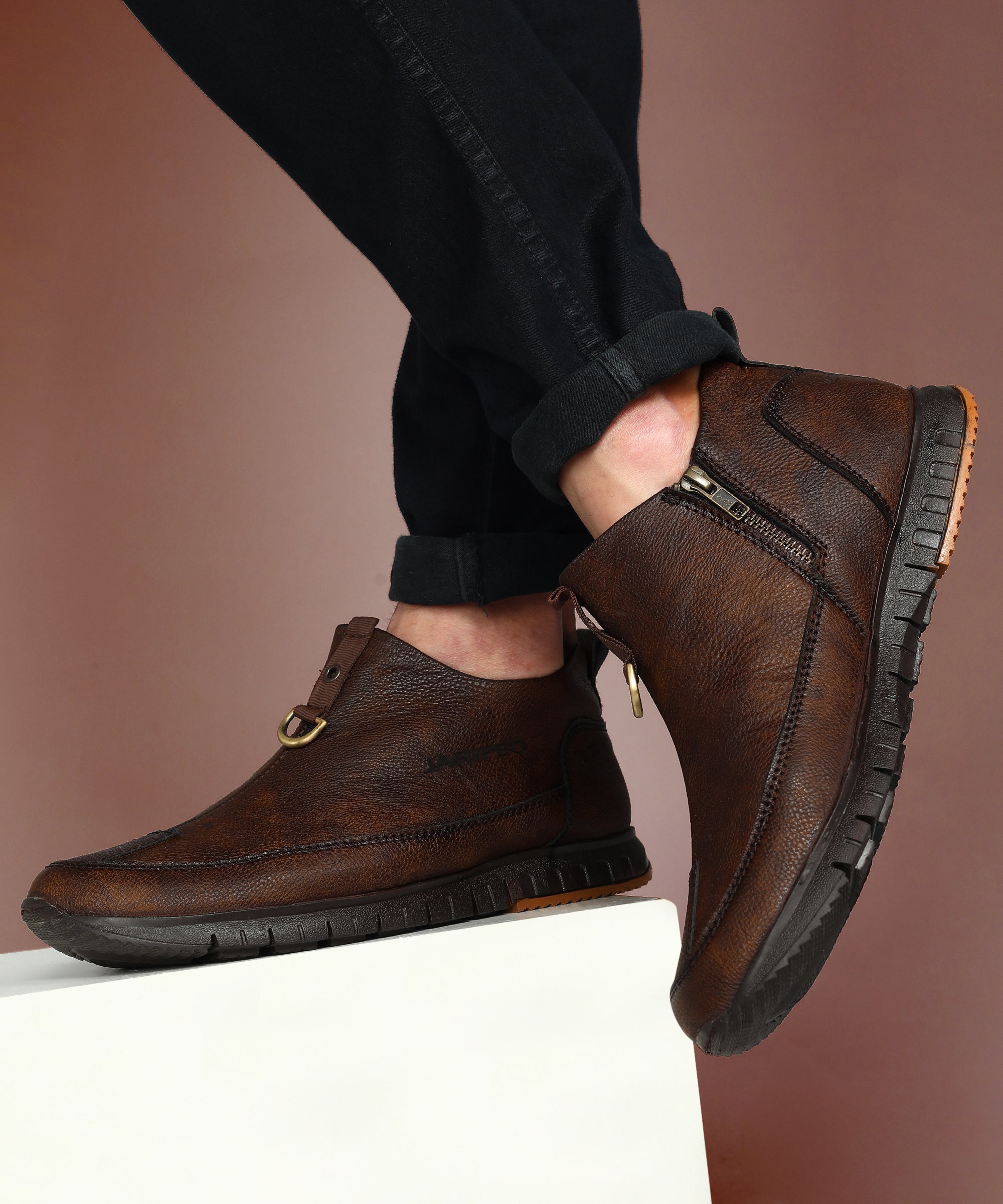 Jaripeo Vegan Leather Casual Shoes for Men: HULBART Blue