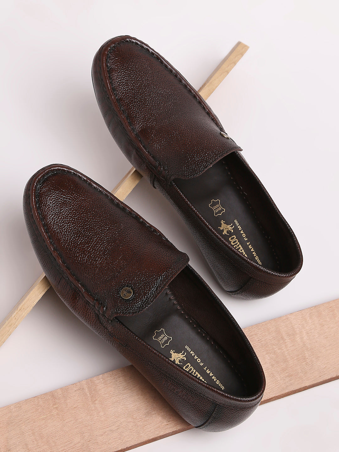BUCKAROO Genuine Leather Casual Loafer for Men: REX Black