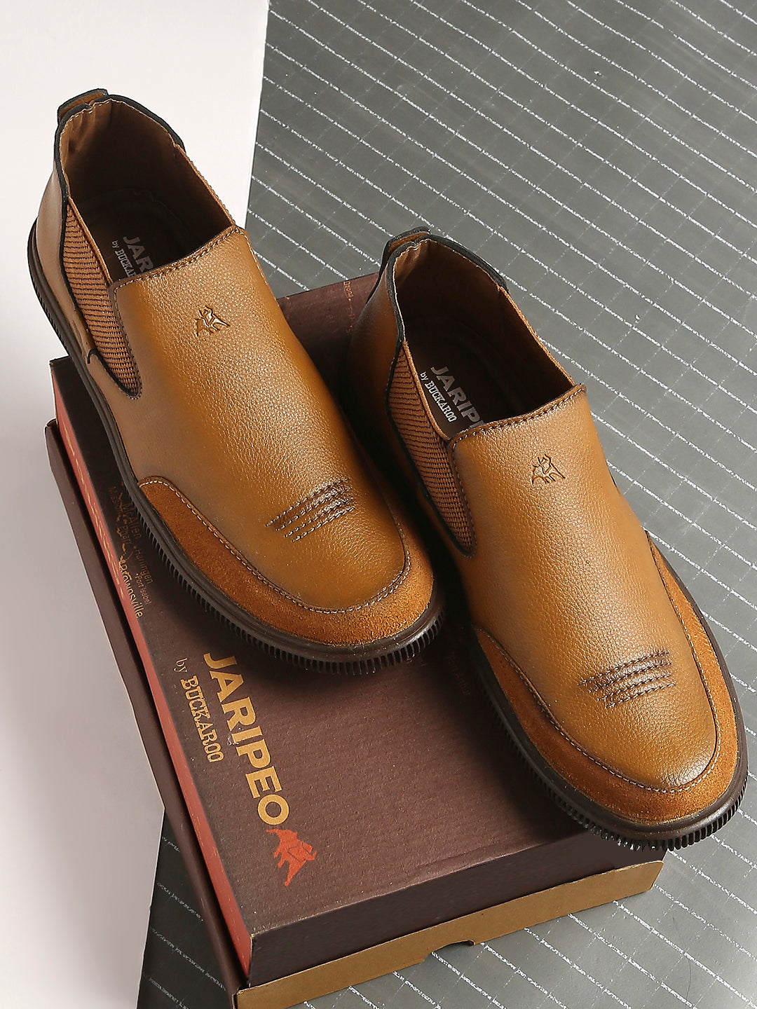 Jaripeo Vegan Leather Casual Shoes for Men: JORG Brown