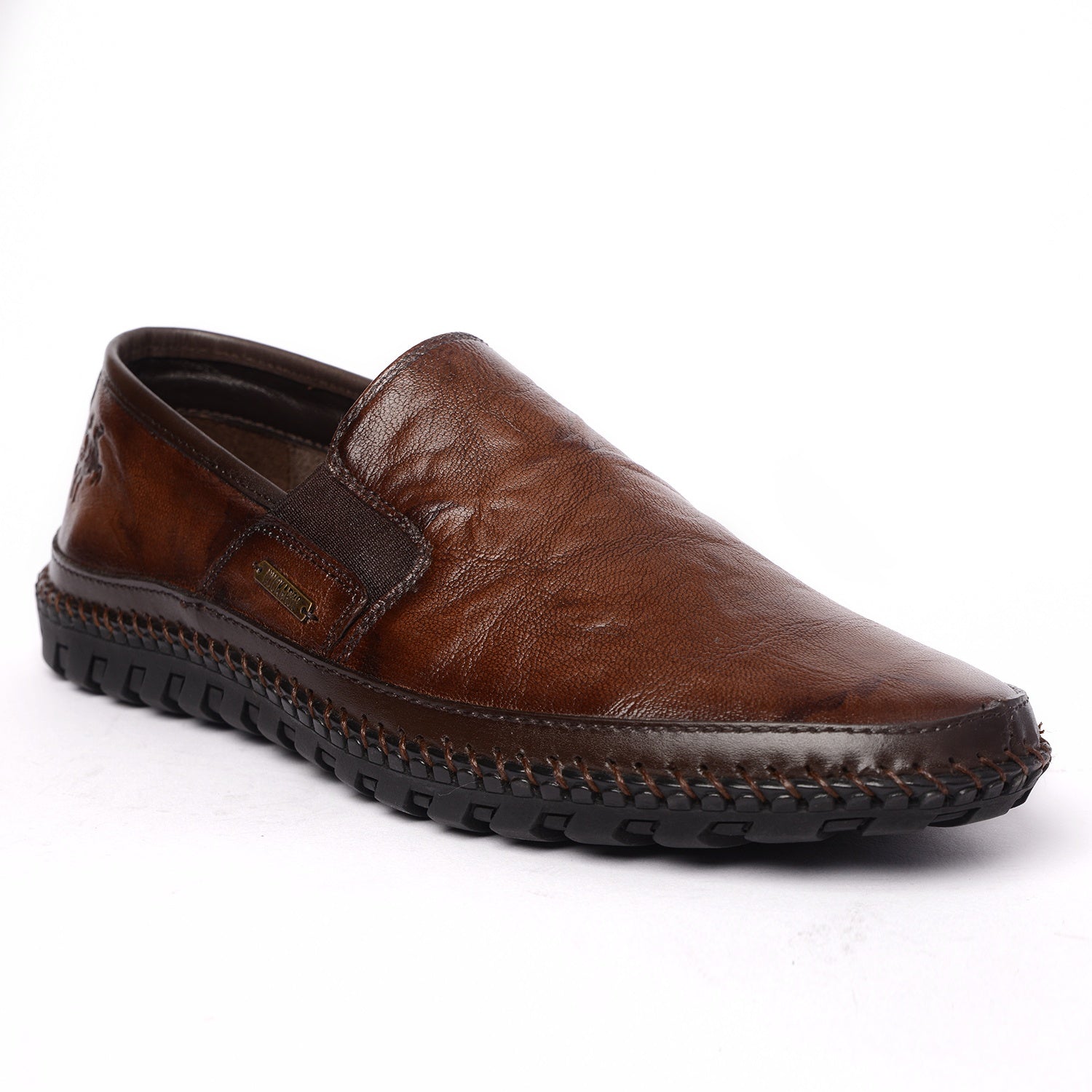 BUCKAROO Genuine Leather Casual Slip-On Shoes for Men: NARDO Tan
