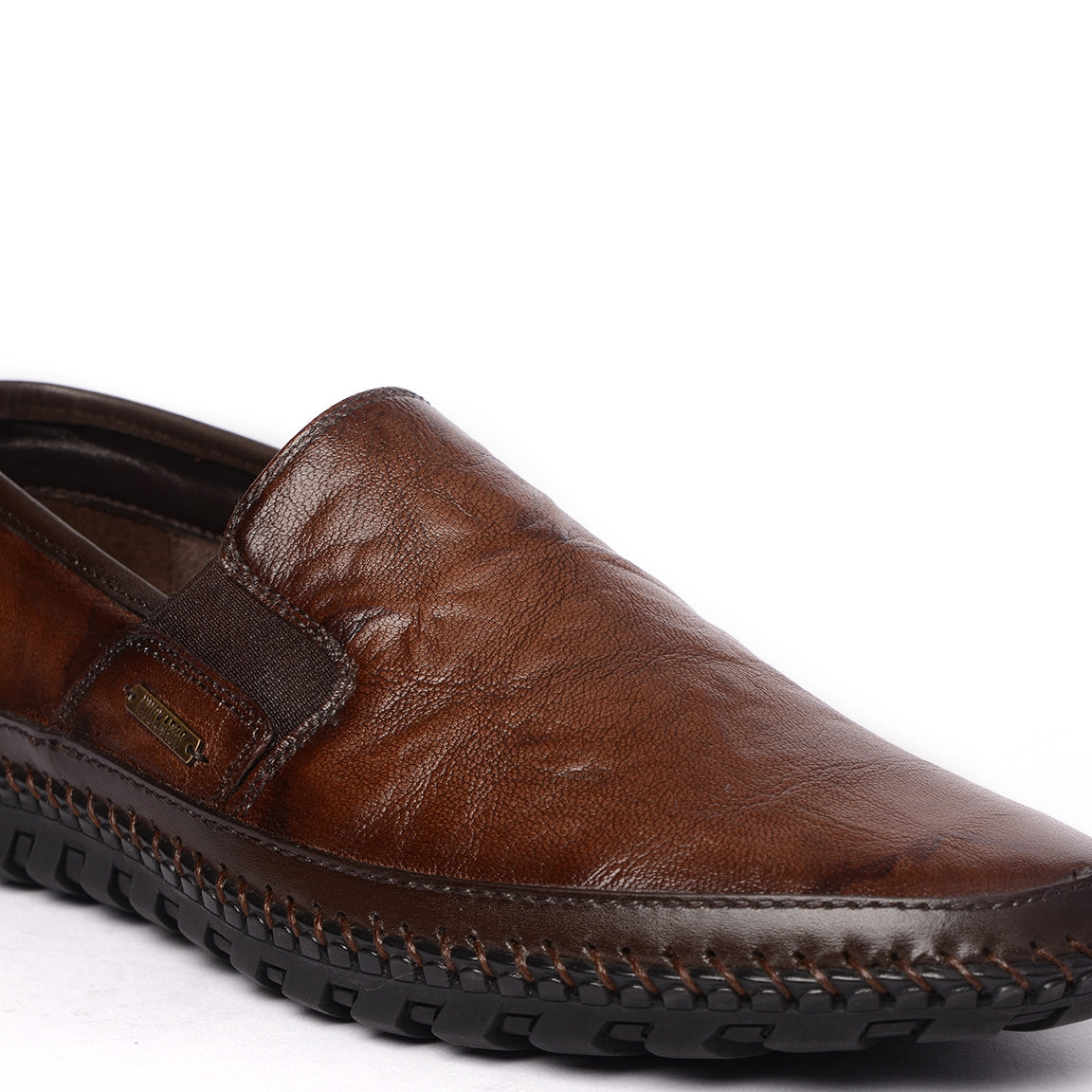 BUCKAROO Genuine Leather Casual Slip-On Shoes for Men: NARDO Tan