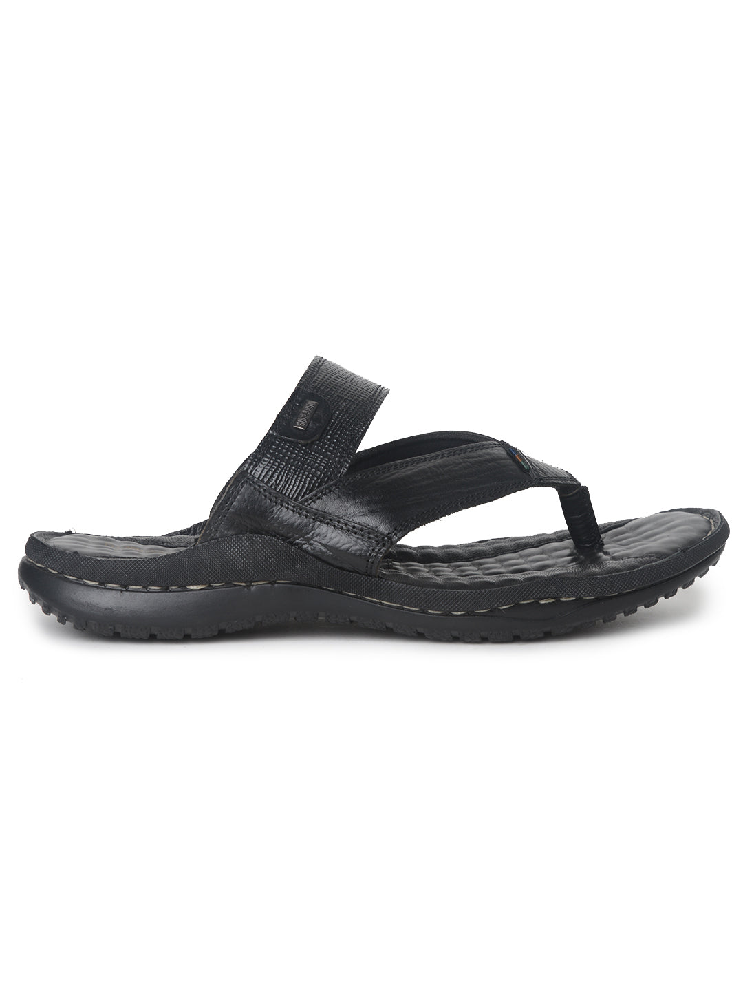 BUCKAROO Genuine Leather Casual Open Sandal for Men: NEW PLAZZO Black
