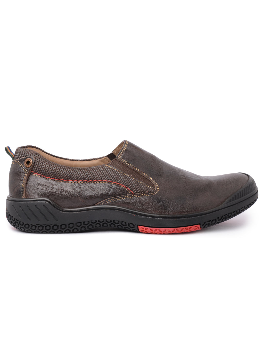 BUCKAROO Genuine Leather Casual Slip-On Shoes for Men: STONE NX Brown