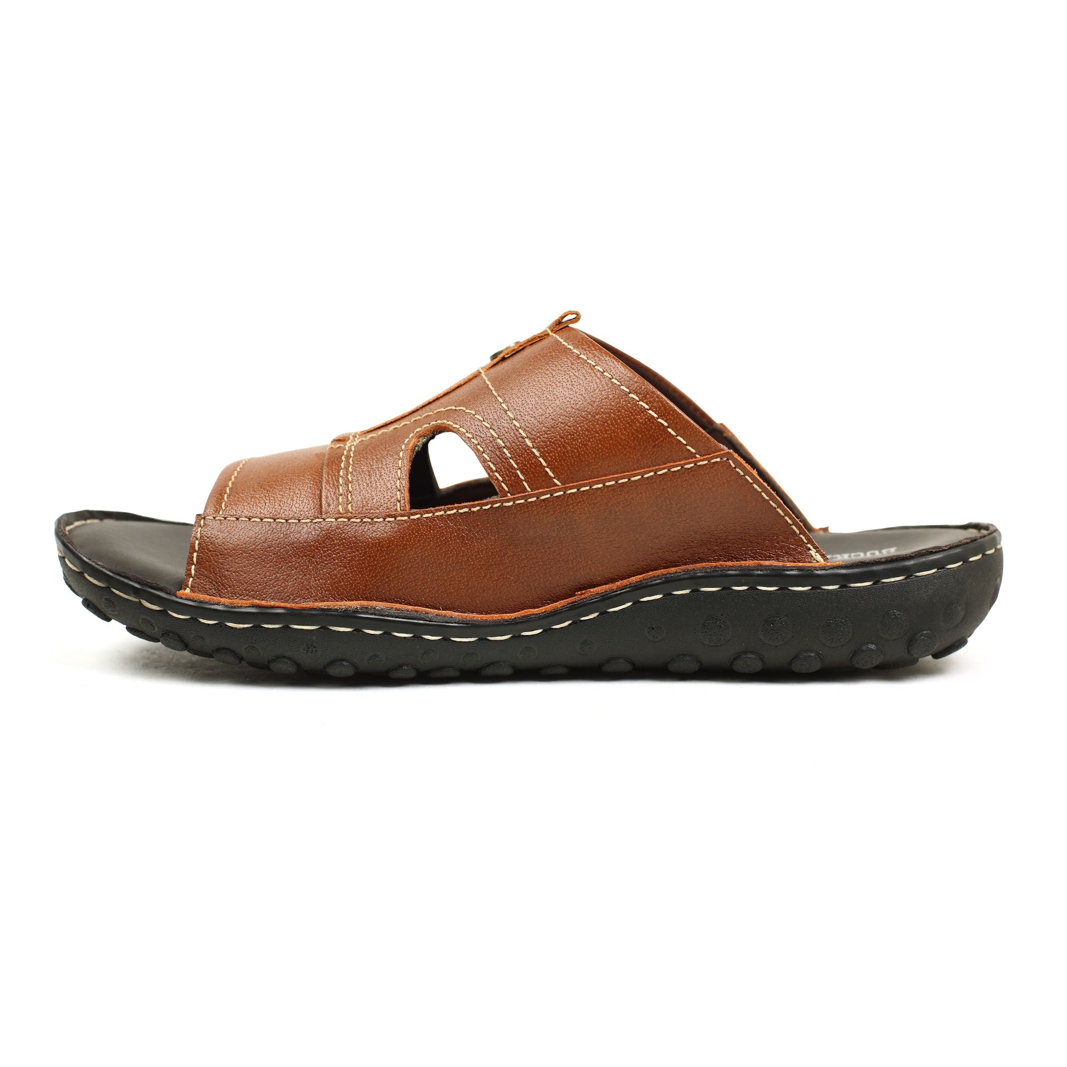 BUCKAROO Genuine Leather Casual Closed Sandal for Men: NEW NOLEN Tan