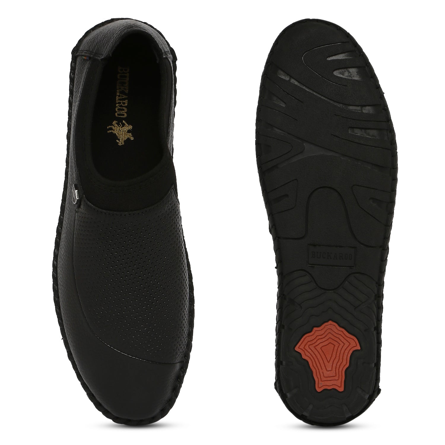 BUCKAROO Genuine Leather Casual Slip-On Shoes for Men: BENNY Brown 45 11