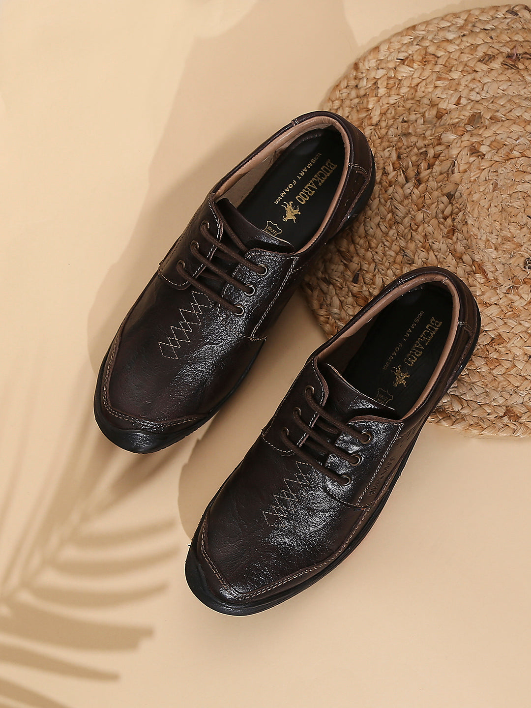 BUCKAROO Genuine Leather Casual Shoes for Men: REED Brown