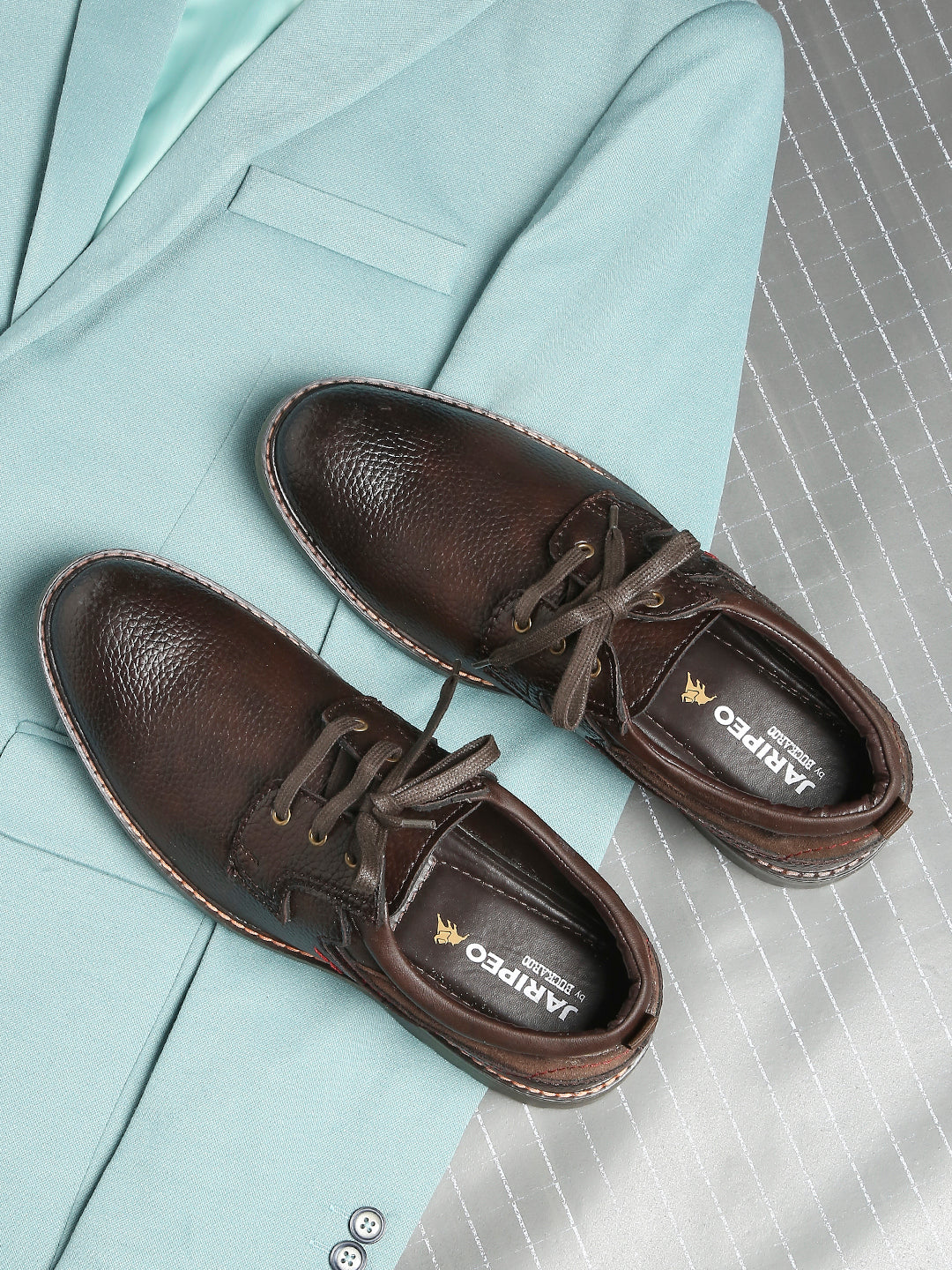 Jaripeo Vegan Leather Casual Shoes for Men: STEFAN Brown