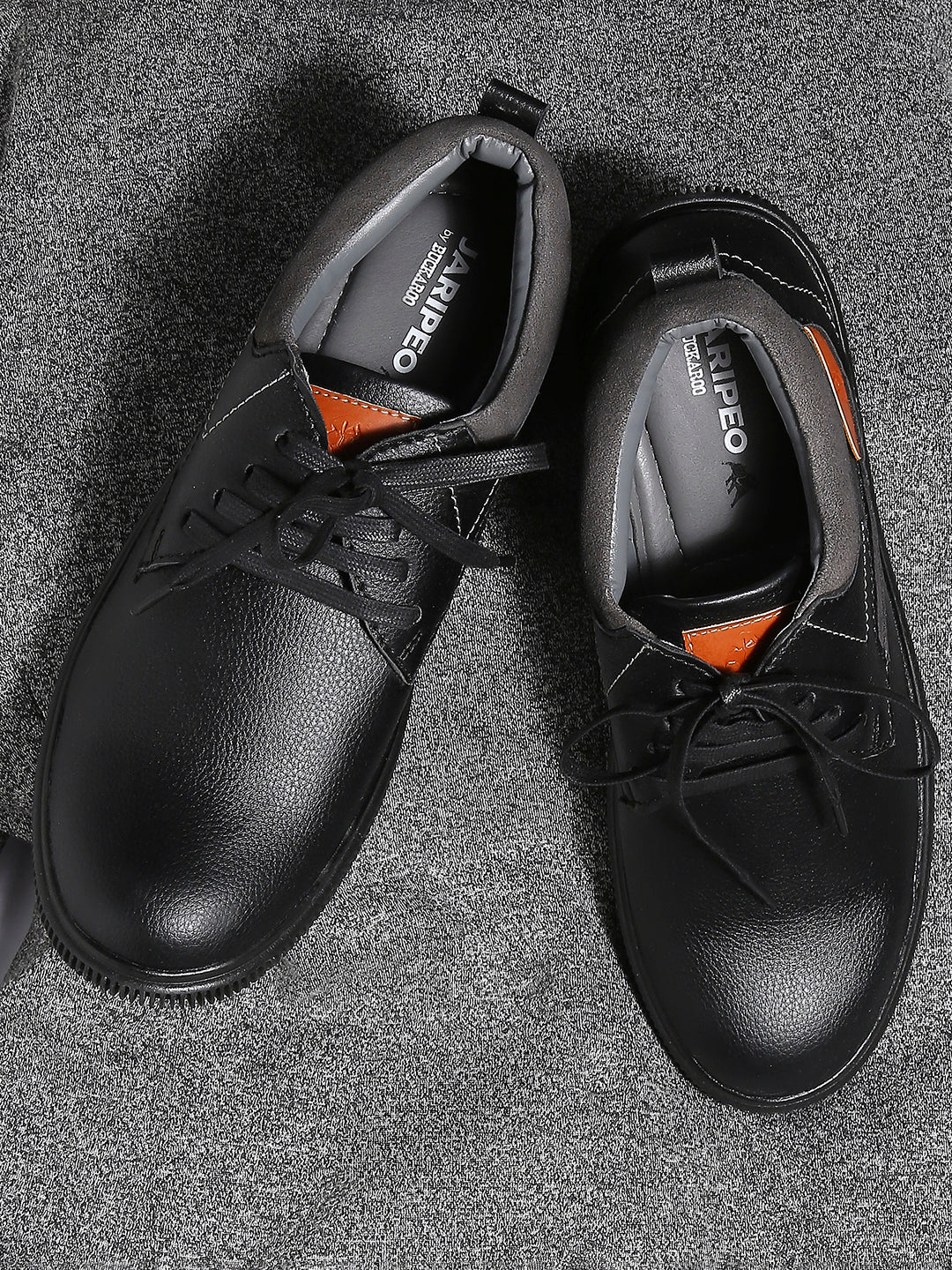 Jaripeo Vegan Leather Casual Shoes for Men: WILFRED Black