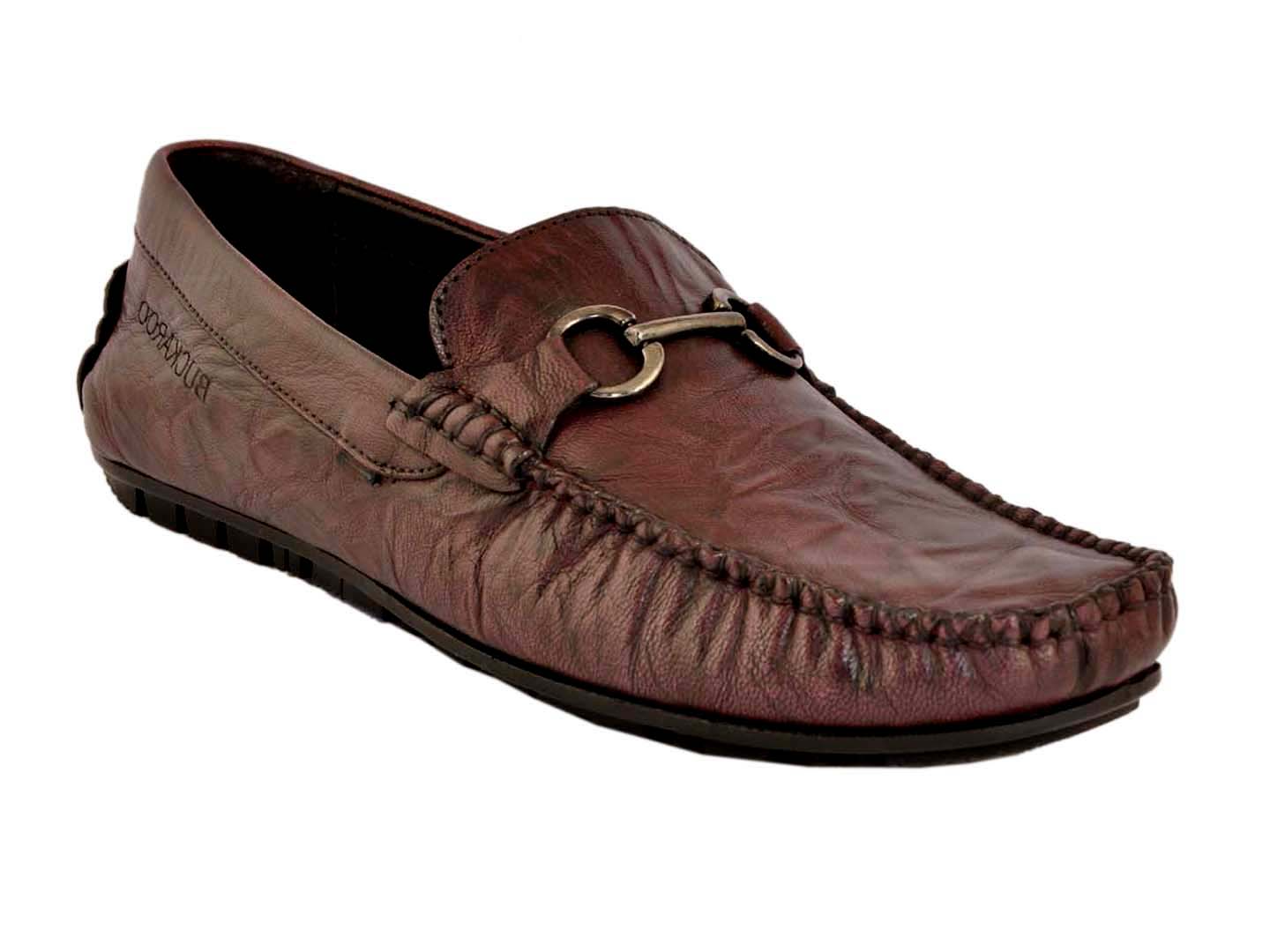 BUCKAROO Genuine Leather Casual Loafer for Men: AURORA Bordo